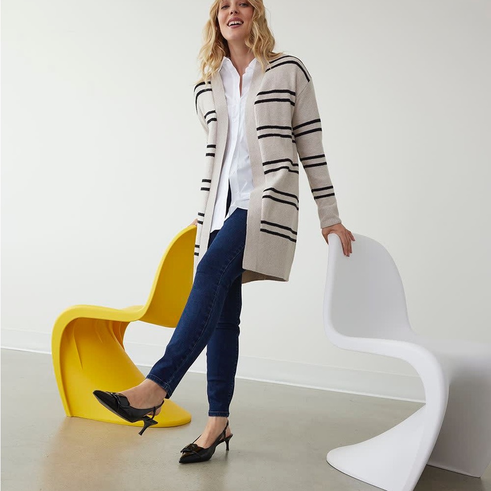 Reitmans Striped Cardigan